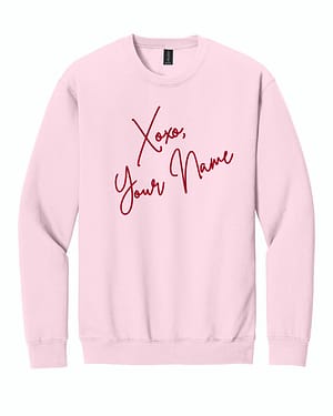 Xoxo- Custom XOXO, Custom Embroidered Sweatshirt