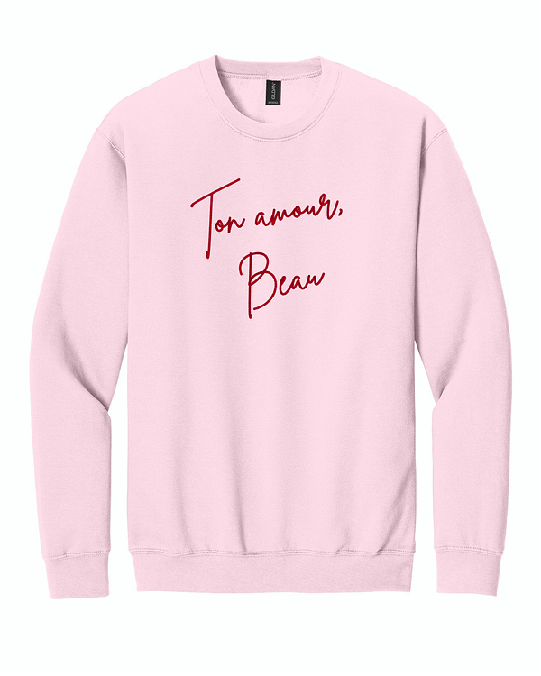 Ton amour- Example Ton Amour, Custom Embroidered Sweatshirt